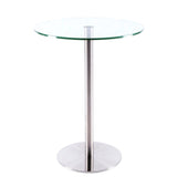 Mabel Glass Round Bar Table