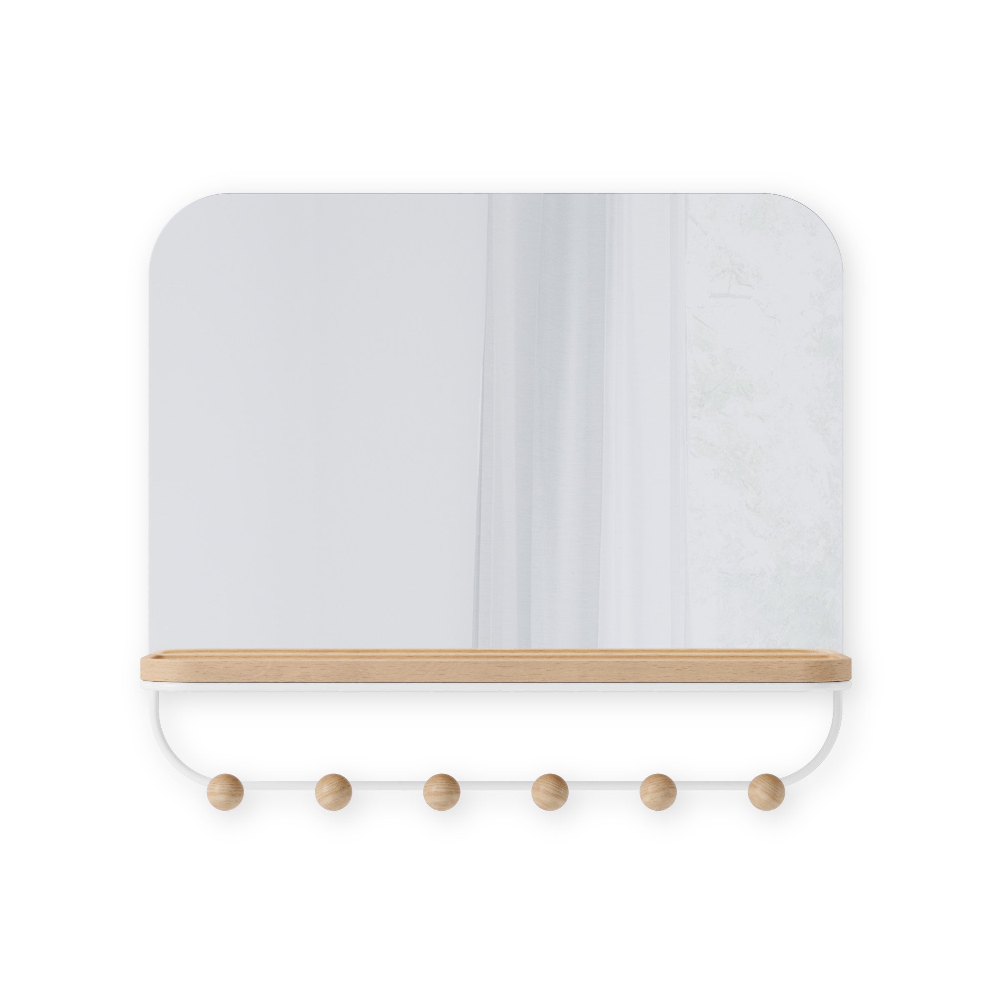 Estique Mirror With Hooks