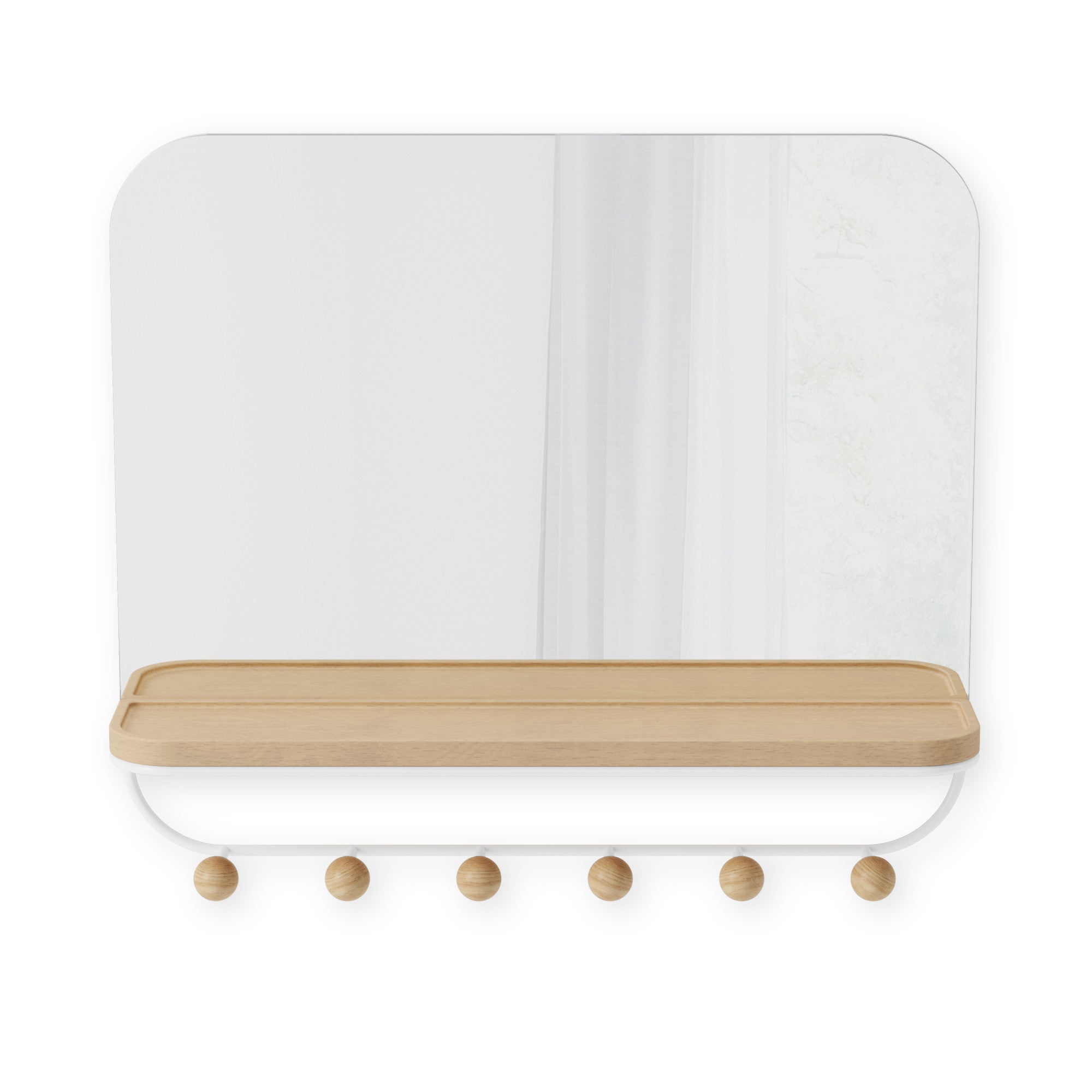 Estique Mirror With Hooks