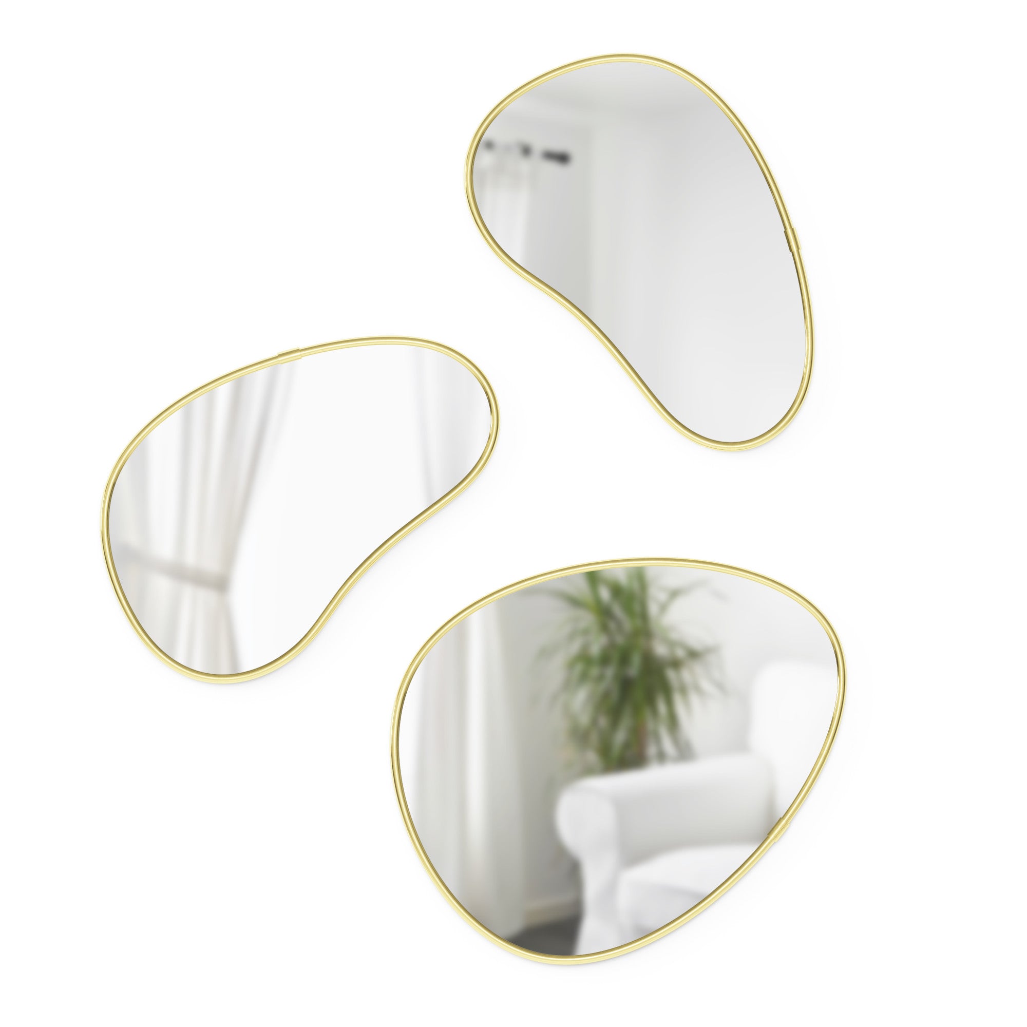 Hubba Pebble Wall Mirrors - Set of 3